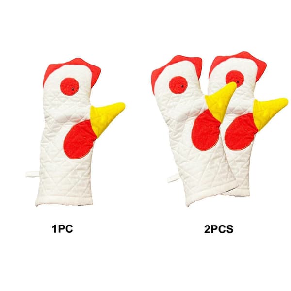 1/2 stk. haneformede ovnhandsker, ovnhandskesæt, innovative haneformede handsker 2Pcs