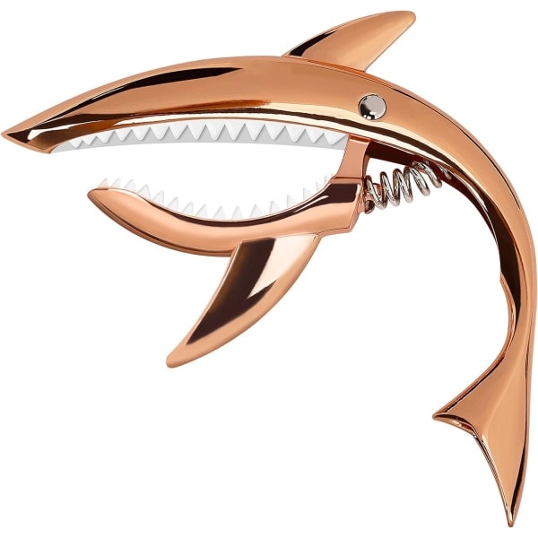 1 st Haj Capo Lätt Gitarr Capo Gitarr Tillbehör Snabbväxling Gitarr Capo med Förvaringsväska för Gitarrer, Ukulele, Banjo, Mandolin rose gold