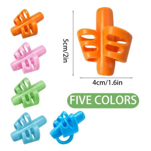 5-delt fingerguide for barn, ergonomisk skrivehjelp for barn, blyantgrep for barn