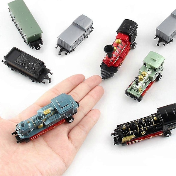 Mini Simulerings Damptog Træk-Tilbage Togmodel Diecasts Lokomotiv Legesæt Legetøj til Børn Drenge Piger blue