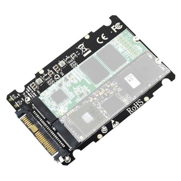 2 i 1 M.2 NVMe SATA U2PCB M.2 NVMe SSD Key M Key B SSD til U.2 SFF-8639 PCIe M2 Adapter Konverter Computerdele