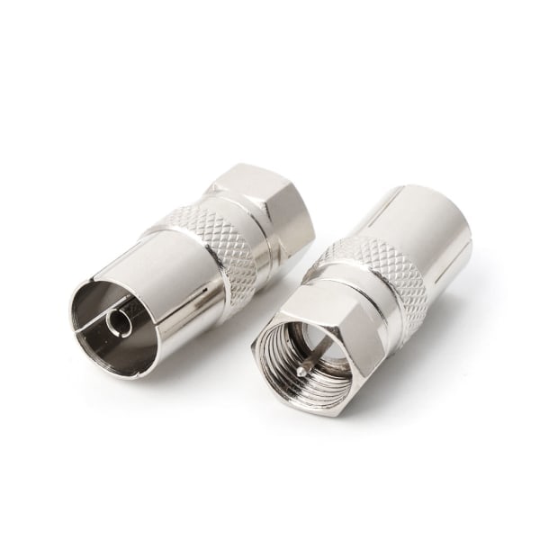 2 stk F-type hannkontakt stikkontakt for RF koaksial TV-antenne hunn RF-adaptere