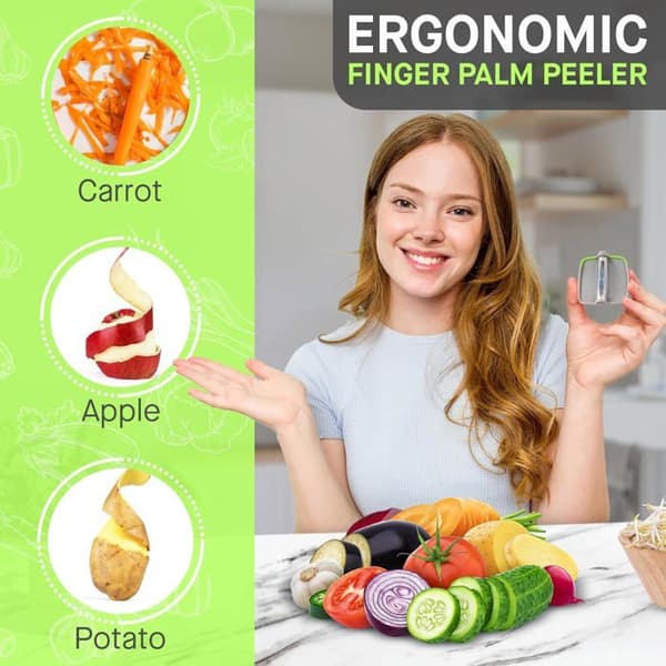 ®RisingFF Bekväm silikonfrukt- och grönsaksskalare för potatis, morötter, gurkor och äpplen.
