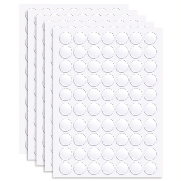 500 Pieces Double Sided Tape (10mm) Clear Round Double Sided Adhesive Dots Removable Adhesive Sticker Traceless Multi-Purpose Tape for Party Decoratio