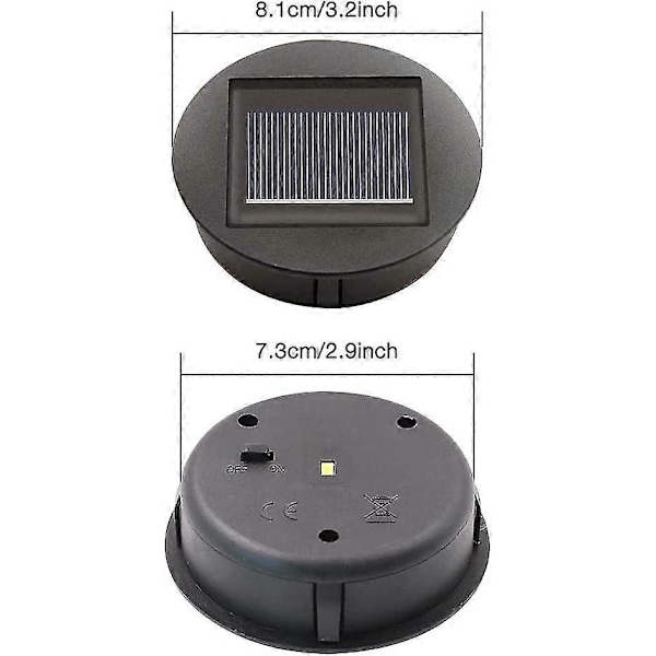 2024 Nya 4-pack Solcellslampor med LED-lampor, Solcellslampa Ersättning, LED Solpanelsskärm