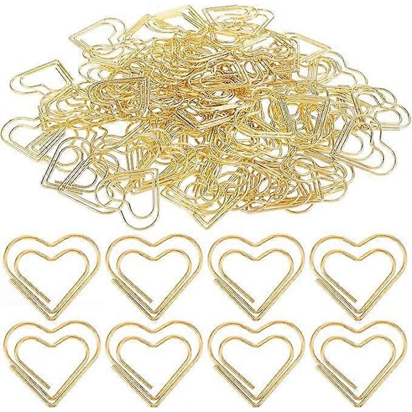Förpackning med 100 gem hjärtformade gem stora guldgem hjärtformade gem motiv kärlek gem dispenser hjärtformade gem