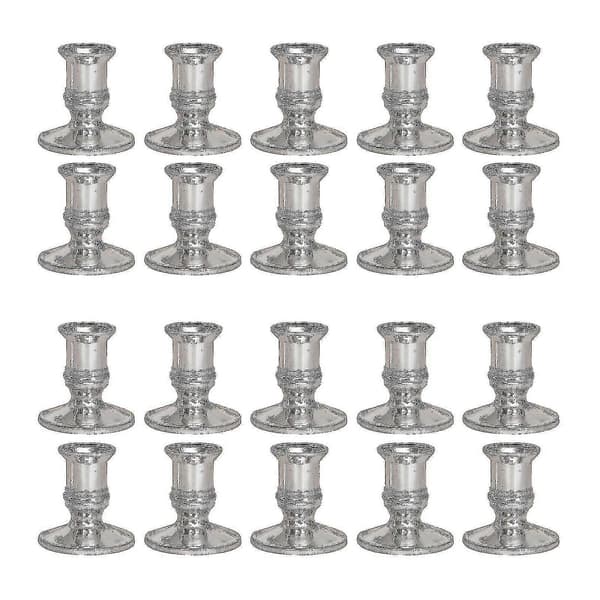 10 par/förpackning Middagsbord Heminredning Romantisk Ljushållare För Vardagsrumsbas Silver