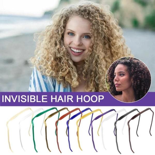 2PCS Osynlig hårrosett Tjock lockig hårrosett Black