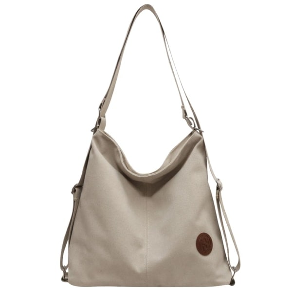 Damväska i Canvas, Vintage Topphandtag, Multifunktionell Casual Tote Bag, Skolväska white