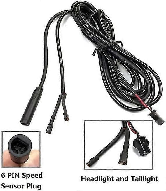 Tongsheng TSDZ2 TSDZ2H Drivmotorer Hastighetssensor 1T2 Kabel foran og baklys