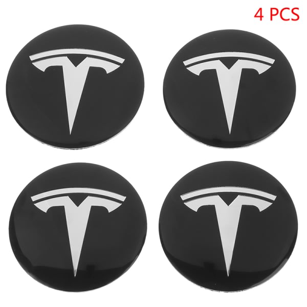 4 stk Hjulsenternavdekselsett for Tesla Model 3 Y Tesla Accesso Silver