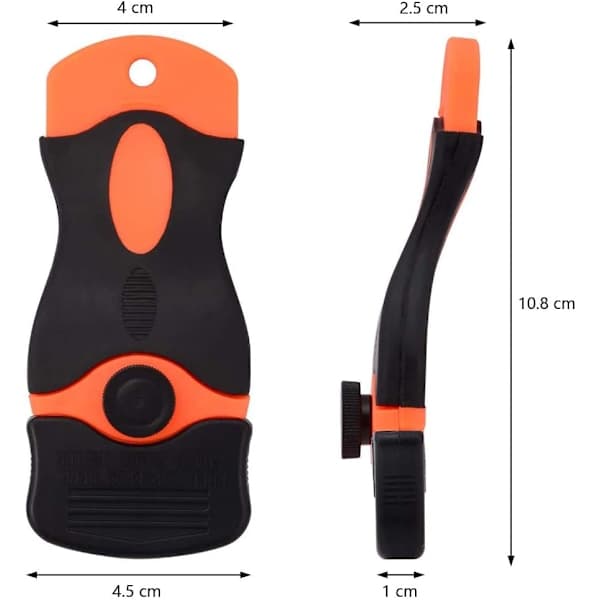 Klistremerkefjerner med skrape, 10 plastblader