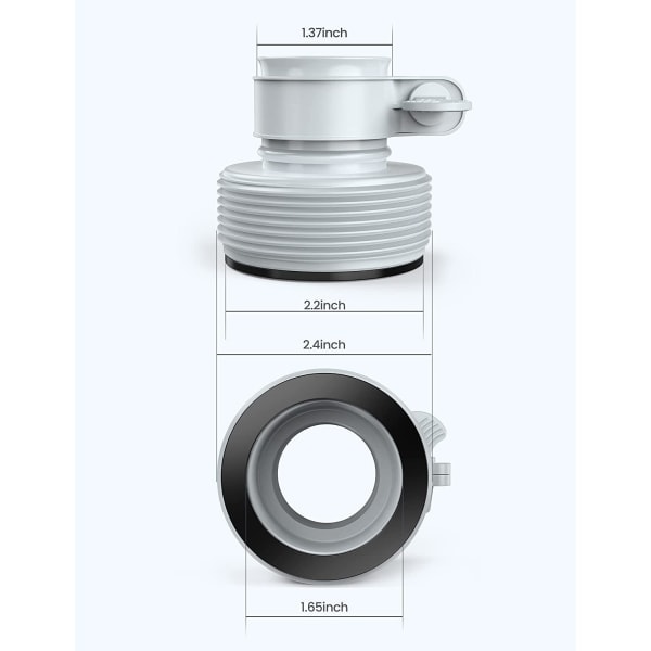 2 kpl tyypin B sovittimia (32 ja 38 mm liitäntä)