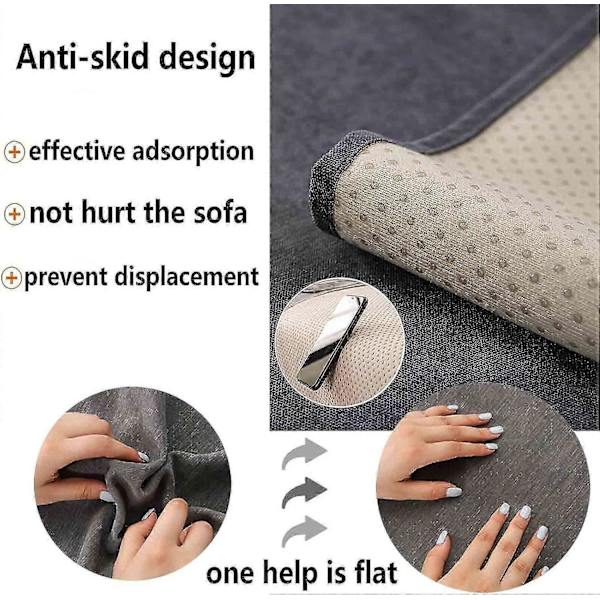 Halksäker Vintage Soffa Skydd Filt - Soffa Skyddande Överdrag Grey 90x160cm