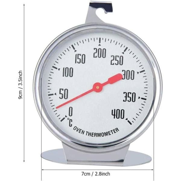 Kogetermometer - PZCC - Rustfrit stål - Øjeblikkelig aflæsning - Ovn/Grill/Ryger - °C/°F