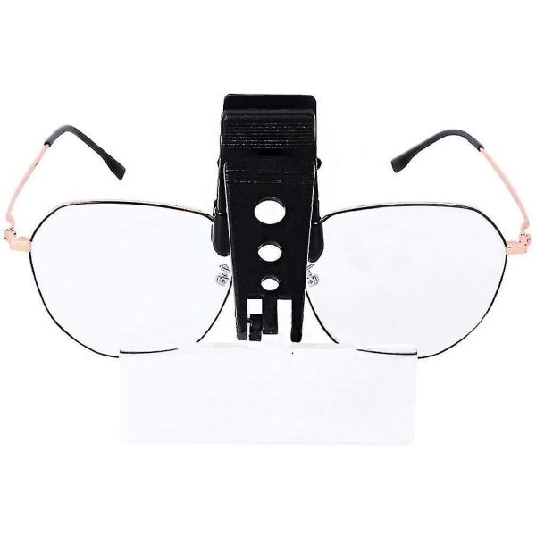 Clip forstørrelsesglass 1,5x 2,5x 3,5x, 3 utskiftbare linser Clip On Eyeglass
