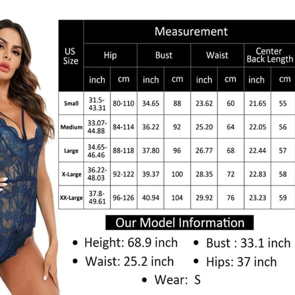Spets Body Underkläder Nattkläder-Underkläder GRÖN M grön M grön M green M