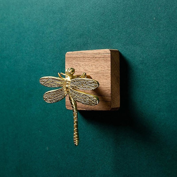 Messing Dragonfly Håndtak Enkelt Nordic Cabinet Gull Pure Copper Skuffedørknopp Shytmv