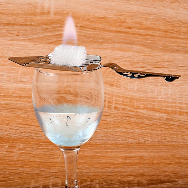 2 absintskjeer i rustfritt stål, løvetann cocktailbar