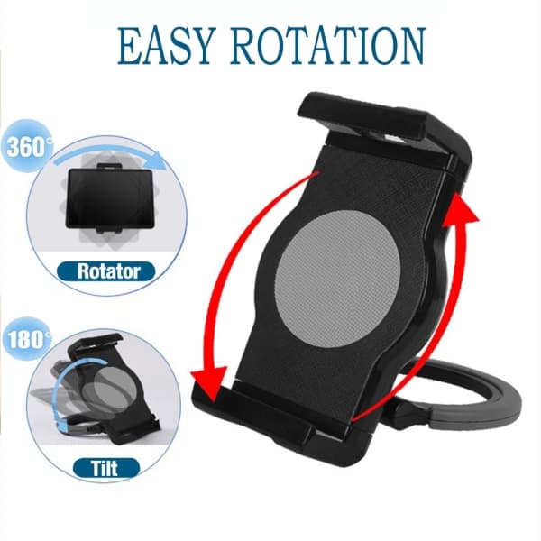 Bærbar Tablet Holder 360° Roterbar Justerbar Bagring med Multifunktionsskrivbord & Vægmontering til 7,9-12,9 Tommer