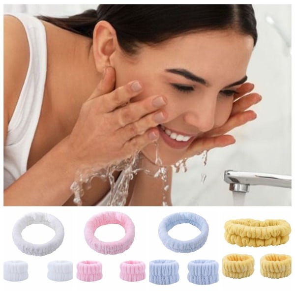 Spa Pannband Face Wash Armband Blue