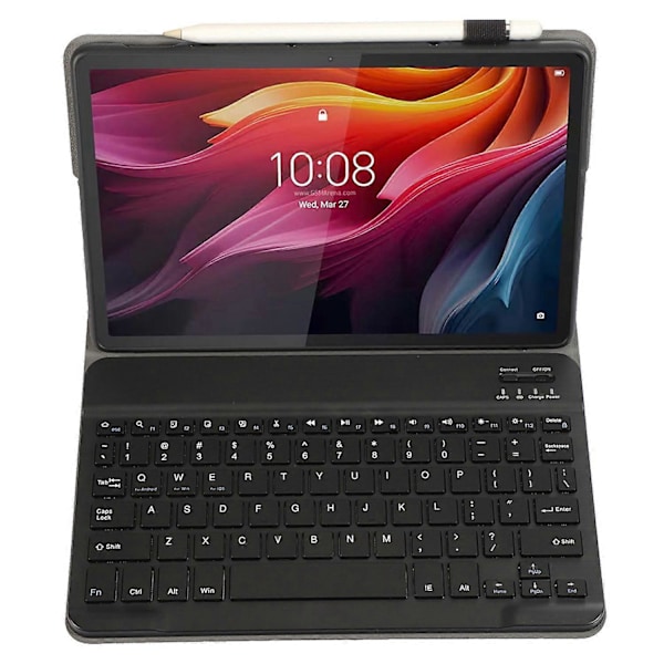 AM27 Lær+TPU nettbrettdeksel med Bluetooth-tastatur for Lenovo Tab K11 Plus