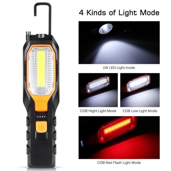 Ultra Bright LED Arbejdslampe, USB Genopladelig