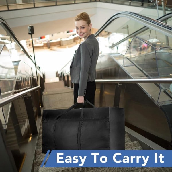 2 stk 240L Storeposer, Ekstra Store Flytteposer med Glidelås for Flytting Hjem Oppbevaring Klær
