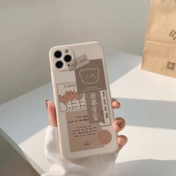 Katea kompatibel med Iphone Xr- case med söt björn 3d tecknat mönster för kvinnor flickor Mjukt silikonskydd för Iphone Xr-bear