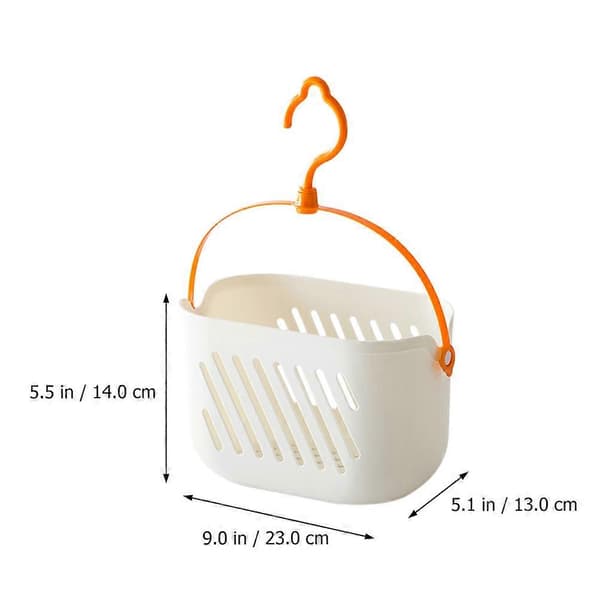 Plastförvaringskorg med krok Hängande Duschkorg Köks Hängande Organizer