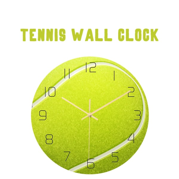 Rund tennis Udseende Vægur Mute Boligudsmykning Vægur
