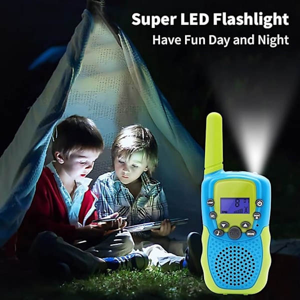 2-pakning Walkie Talkies for barn 3 4 5 6 7 år, gutter og jenter