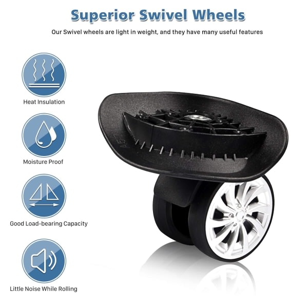 Bagage svängbara hjul, Universal svängbara hjul, resväska Switch