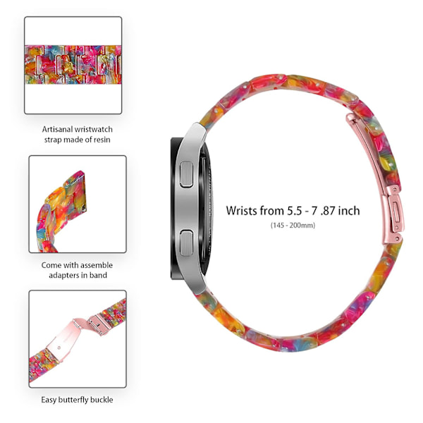 Udskiftningsrem til Garmin Vivoactive 4 - 22mm Vandtæt Resin Urrem - Sød Multicolor Style E Garmin Vivoactive 4