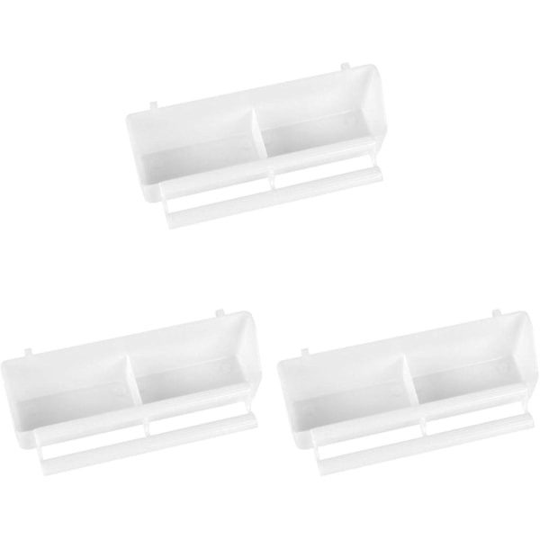 3 st Fågelmatare Fågelmat och Vattenkopp Plast 2 Fack Hängande Fågelskål Fågelvattenbehållare Burtillbehör för Parakiter Undulat Kakadu Duvor