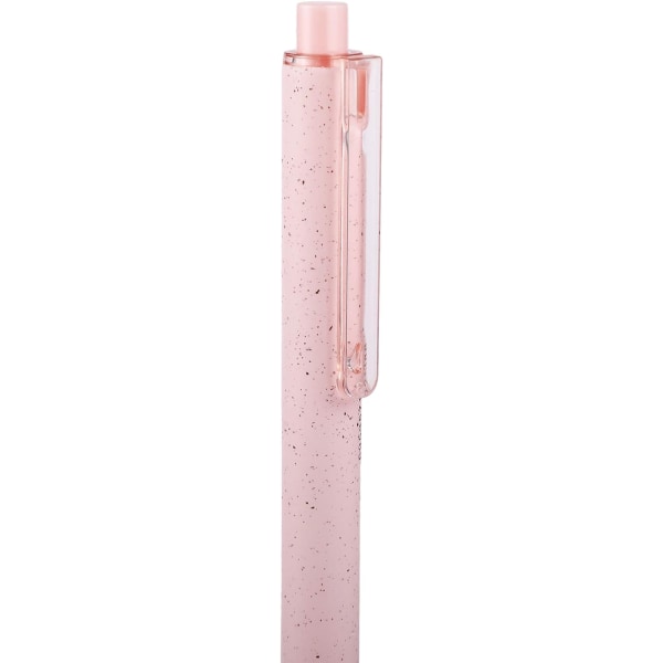 12 STK tilbagetrækkelige gelpenne sæt med sort blæk Bedste penne til glat skrift og behageligt greb Fantastisk til skole, kontor eller personlig brug (Pink)