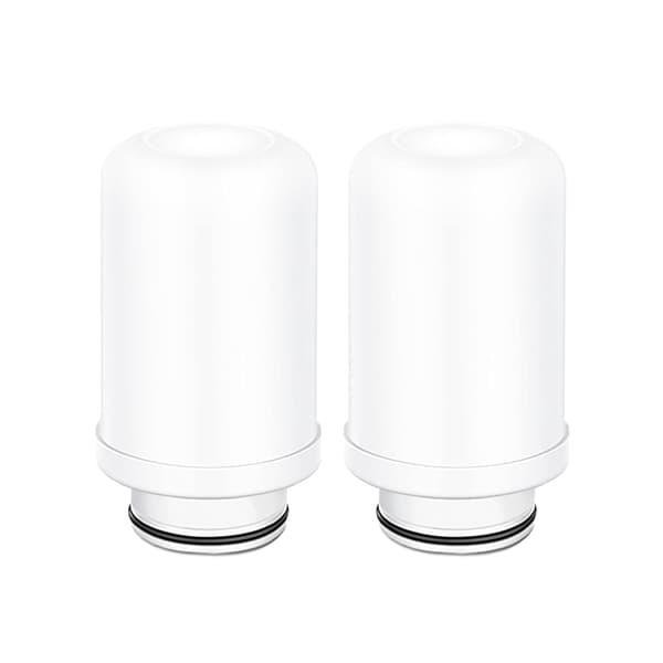 Vannfilter Erstatningspatroner, Keramisk Filter Erstatning, Kranfiltreringssystem, Aktivert Kullfilter, (Keramisk Filterpatron x 2)