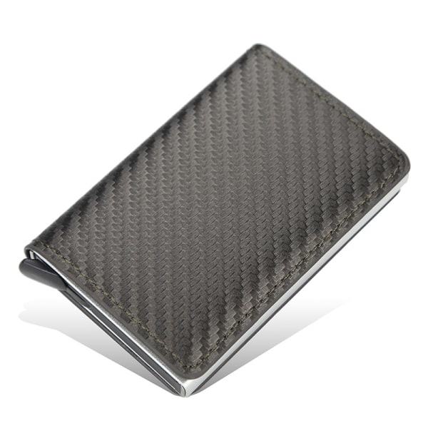 Carbon RFID - NFC Beskyttelses Pung Kort Indehaver 6 Kort Sort
