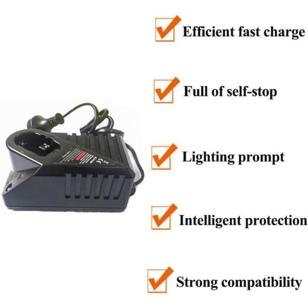 Lader AL1411DV - For Bosch - Kompatibel 7.2V 9.6V 12V 14.4V - LED-indikator - Effektiv diagnose