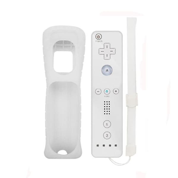 Wii spillfjernkontroll innebygd Motion Plus Joystick Joypad for Nintendo 1 PC Hvit White