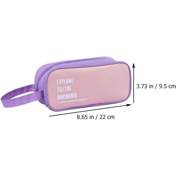 3-pakkaus vetoketjullinen kynäkotelo, violetti