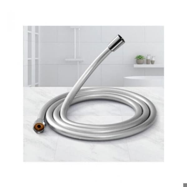 1,2 m flokefri dusjslange, kromfinish, universell 1/2\" tilkobling, blank finish