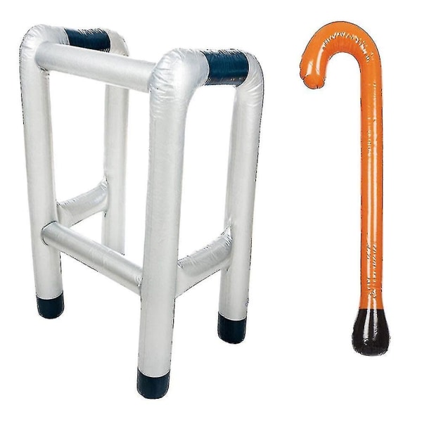 2 stk. oppustelig rollator og oppustelig stok