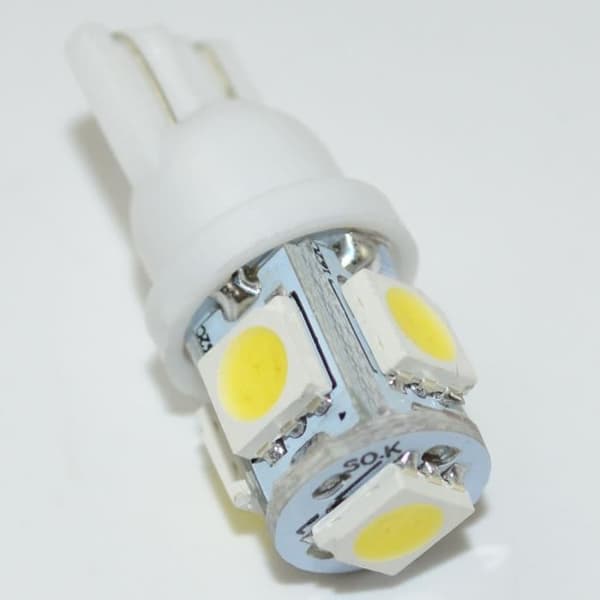 10X SMD T10 W5W SMD 5050 LED Parkeringsljus Glödlampor bl