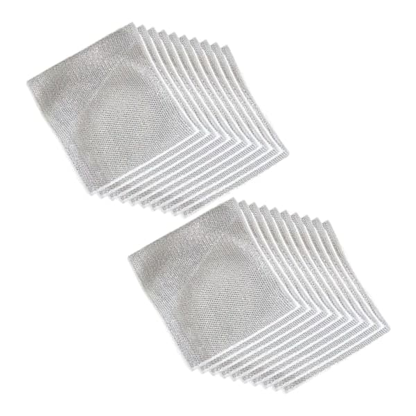 20 stk Grå Multifunksjonelle Metalliske Tråd Oppvaskkluter Premium Nylon