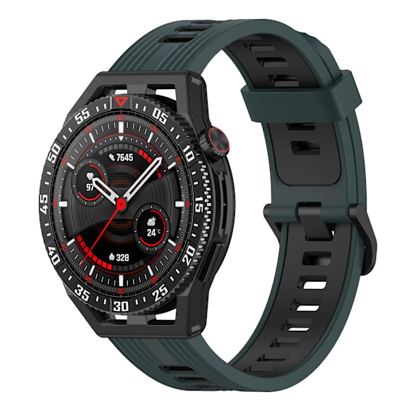 Huawei Watch GT 3 SE/Samsung Galaxy Watch3 45 mm:n ranneke 22 mm, kaksiväriset raidat - Multicolor Type C Huawei Watch GT 3 SE