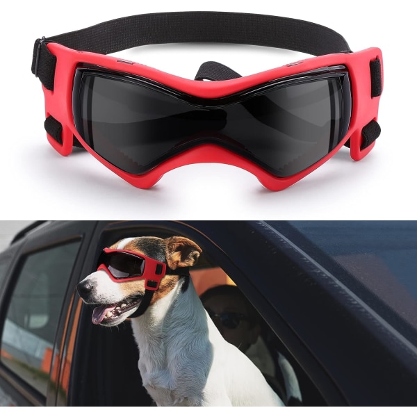Googles for Dogs, Ownpets Hundebriller UV-beskyttelsesbriller Snøbeskyttelse Vindbeskyttelse Støvbeskyttelse med justerbar stropp