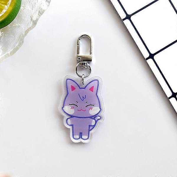 10CM Pop-up Store Dockdocka Nyckelring ANITEEZ Cartoon Söt Plysch Hänge Nyckelring Väska Tillbehör Kpop Yunho Yeosang Fans Presenter keychain C