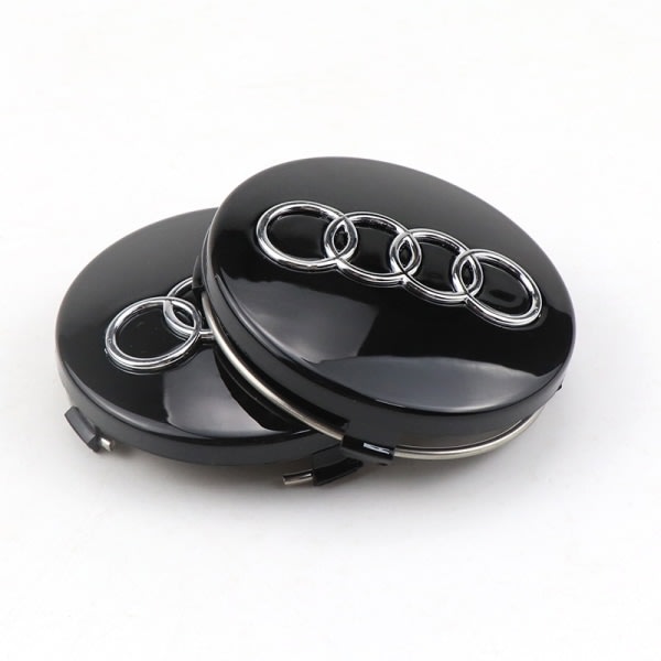 Gäller 4 navkapslar för bilar Kompatibel med Audi 60MM ABS Au