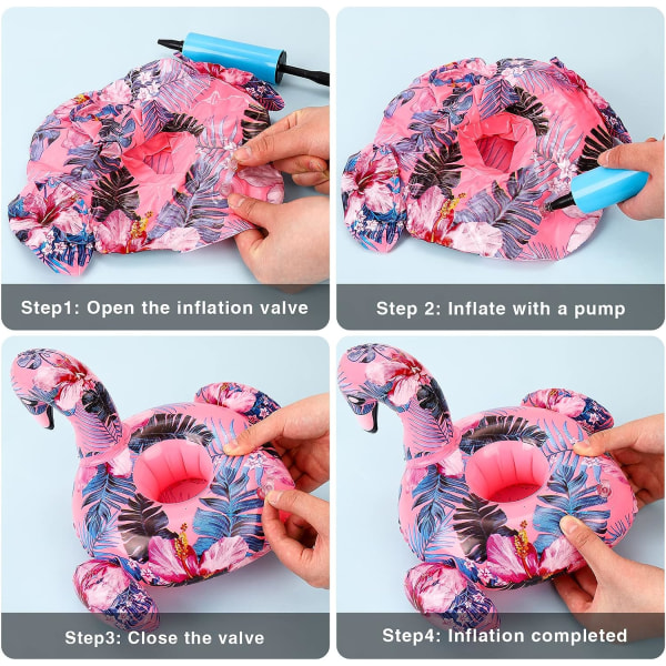 Uppblåsbara dryckeshållare för pool 2PCS Flamingo Cup Holder Pool Inflatables för barn Vuxna, Pool Drink Holder Floats Tillbehör
